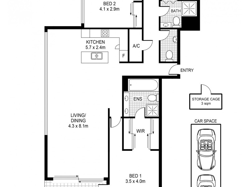 303/45 Bowman Street, Pyrmont NSW 2009 Floorplan