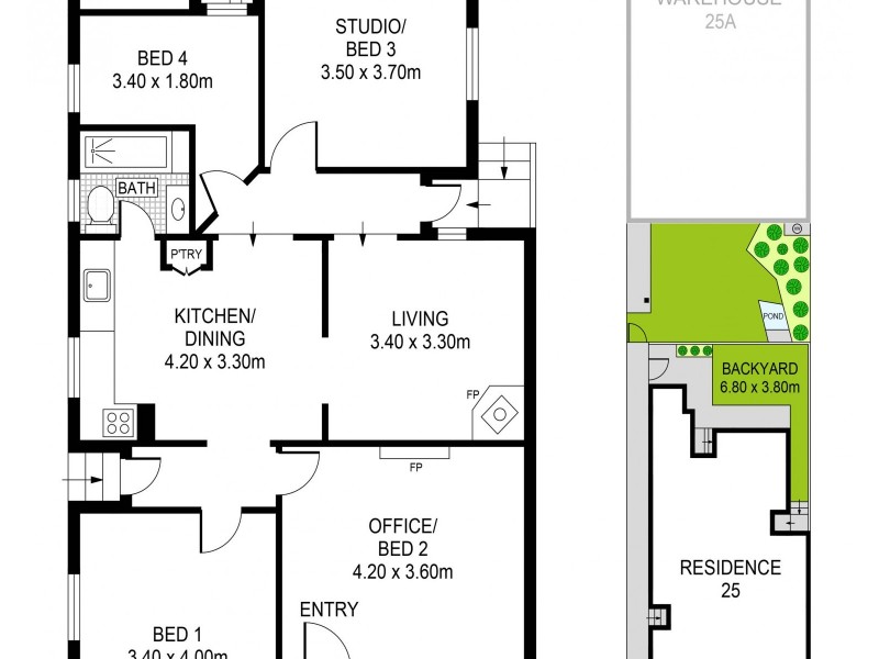 25 & 25A Moore Street, Leichhardt NSW 2040 Floorplan