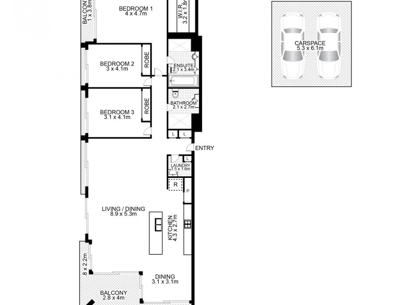 204/2 Point Street, Pyrmont NSW 2009 Floorplan