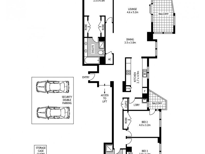 804/2 Mount Street Walk, Pyrmont NSW 2009 Floorplan