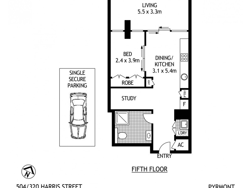 504/320 Harris Street, Pyrmont NSW 2009 Floorplan