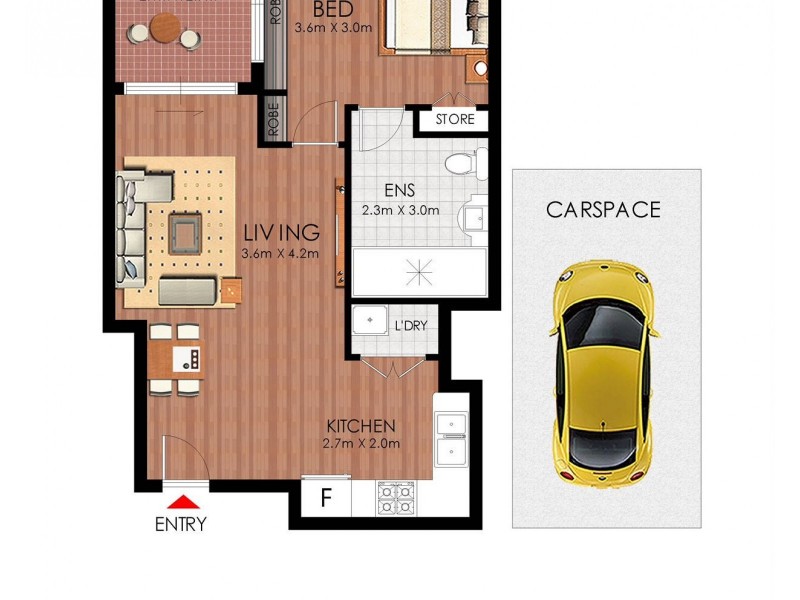 601/174 Goulburn Street, Surry Hills NSW 2010 Floorplan