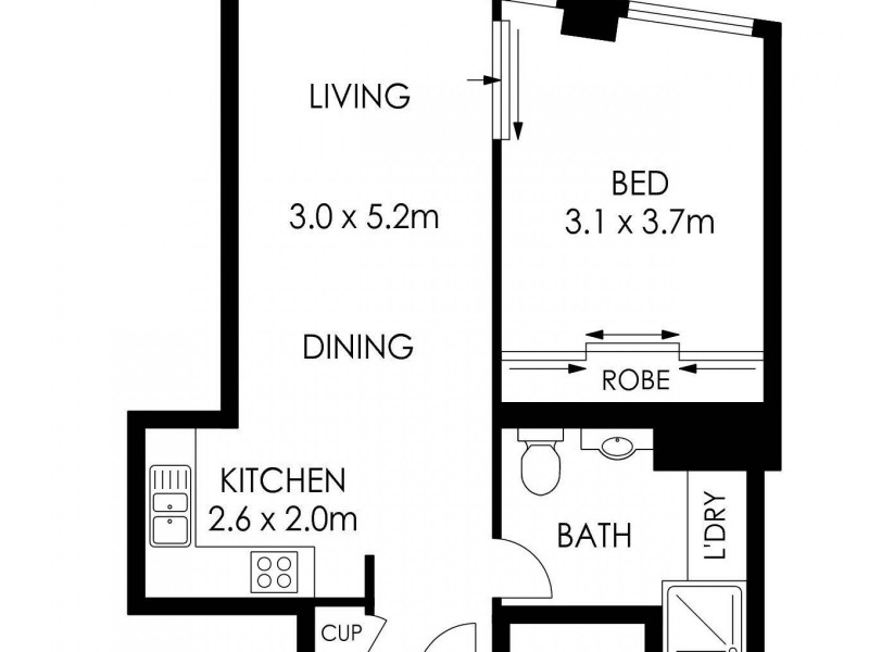 1211/38 Bridge Street, Sydney NSW 2000 Floorplan