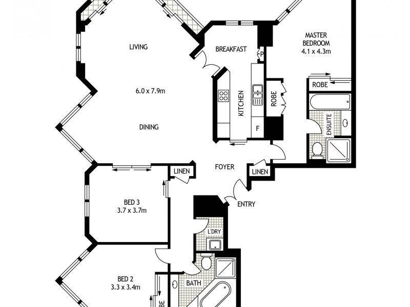 2801/100 Gloucester Street, Sydney NSW 2000 Floorplan
