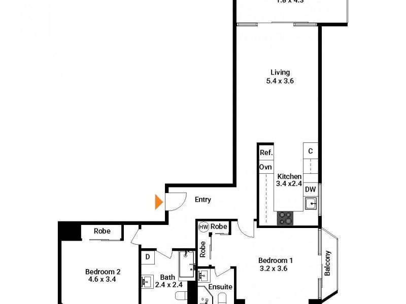 96/25 Market Street, Sydney NSW 2000 Floorplan