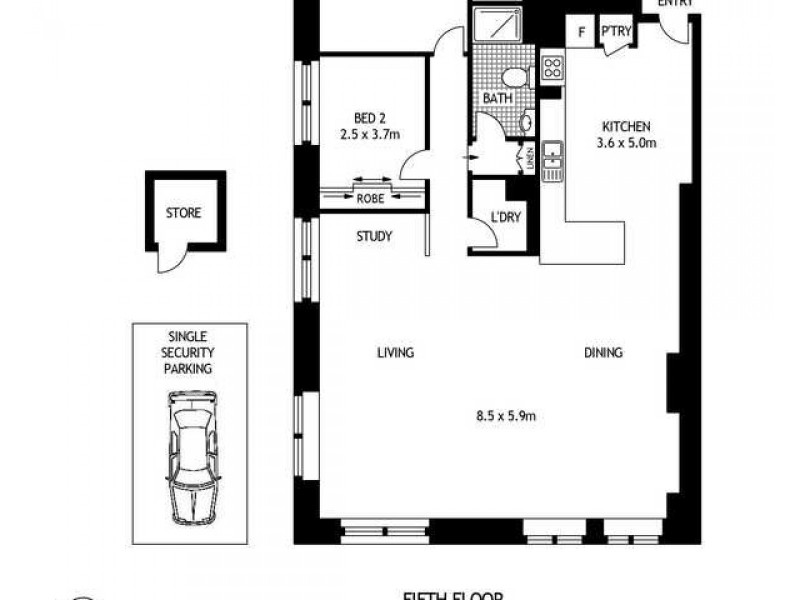 52/181 Clarence Street, Sydney NSW 2000 Floorplan