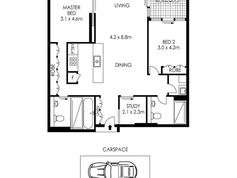 1503/157 Liverpool Street, Sydney NSW 2000 Floorplan