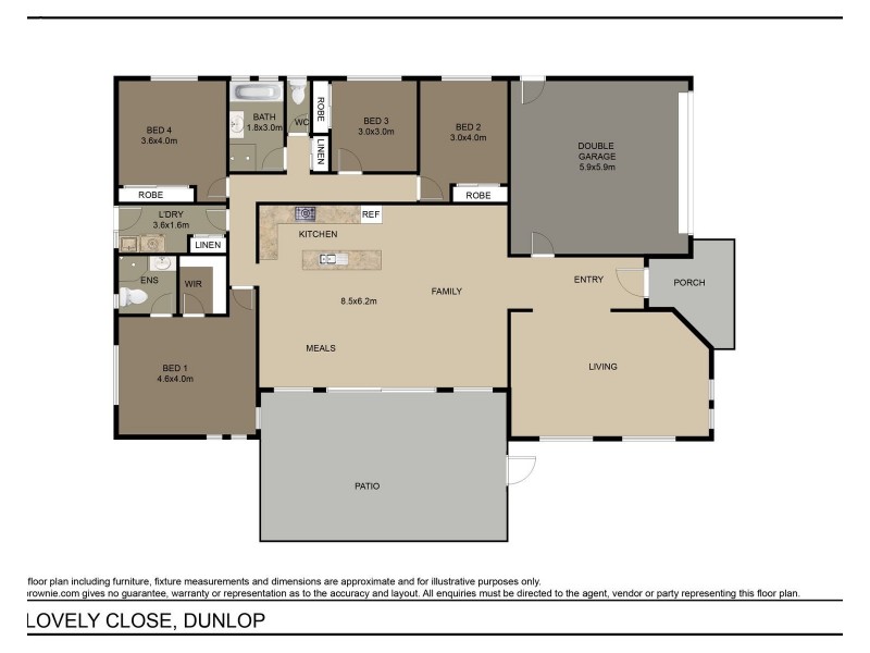 1 Lovely Close, Dunlop ACT 2615 Floorplan