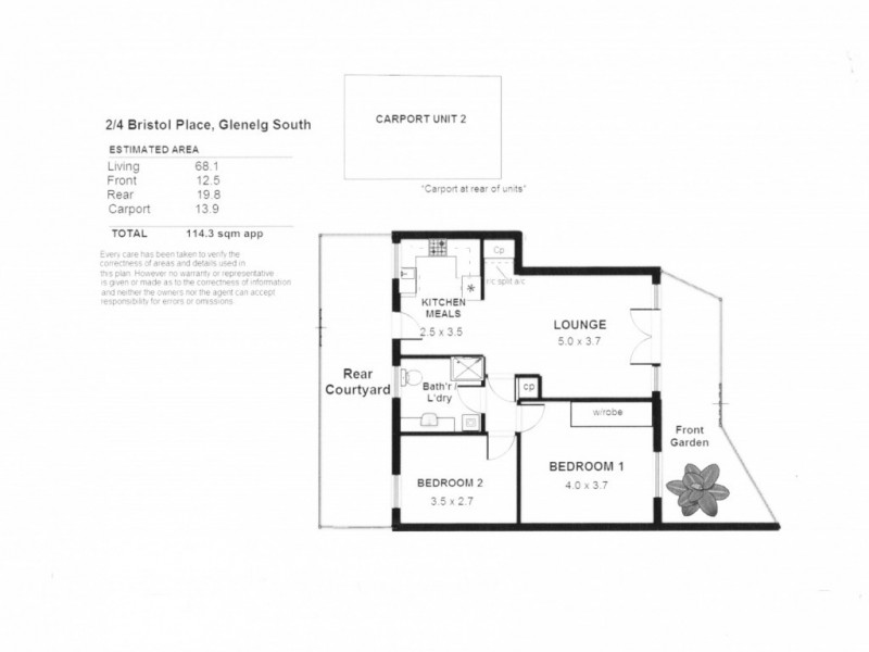 2/4 Bristol Place, Glenelg South SA 5045 Floorplan
