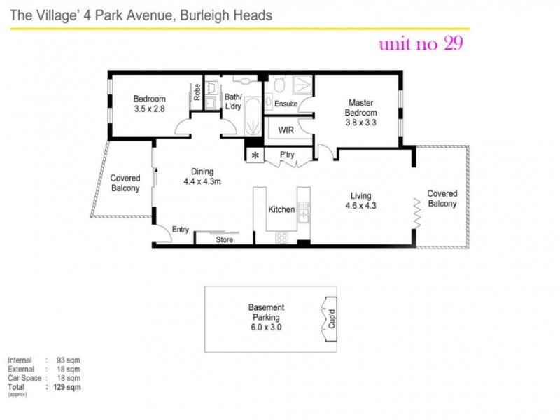 39/4 Park Avenue, Burleigh Heads QLD 4220 Floorplan
