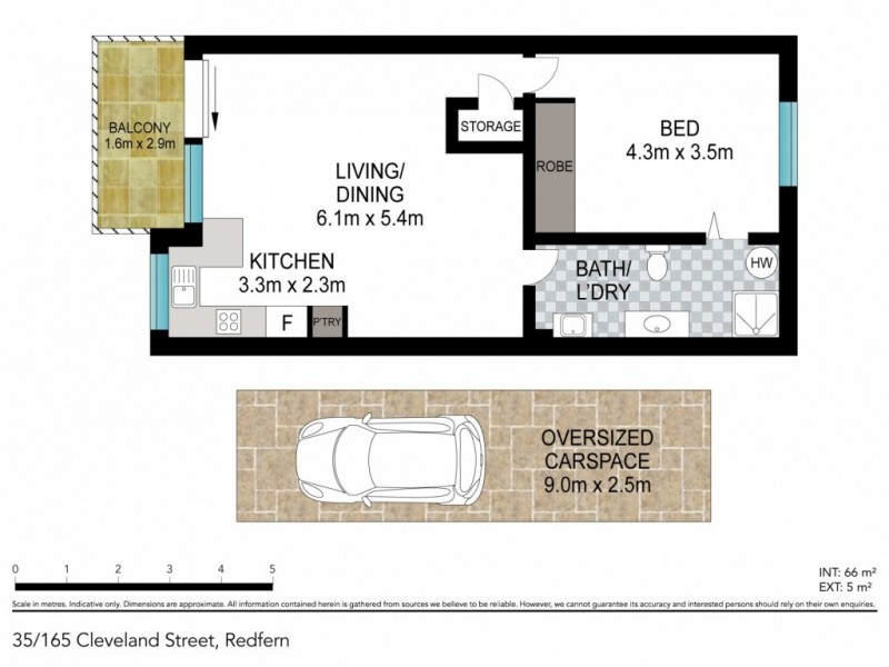 35/165 Cleveland St, Redfern NSW 2016 Floorplan