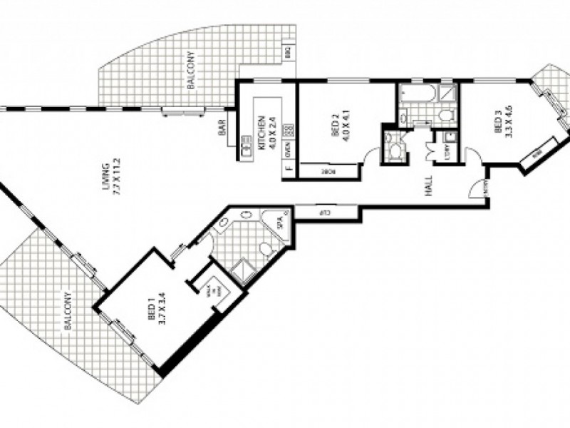 304/2-4 Lake Street, Cairns City QLD 4870 Floorplan