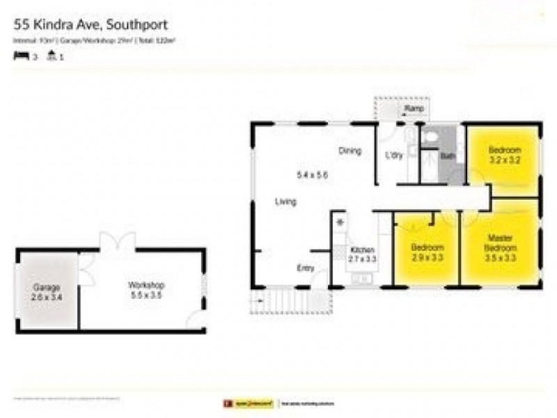 55 Kindra Avenue, Southport QLD 4215 Floorplan
