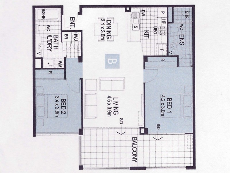 32/69 Milligan Street, Perth WA 6000 Floorplan