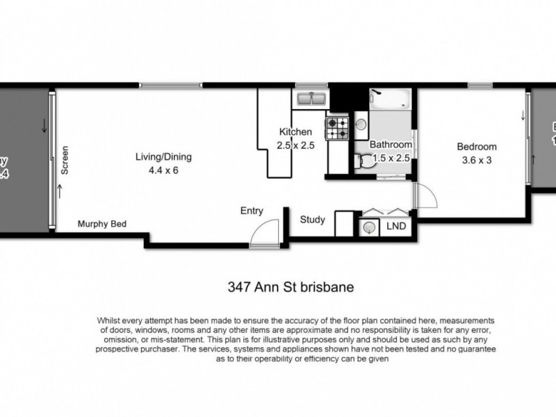 1205/347 Ann Street, Brisbane QLD 4000 Floorplan