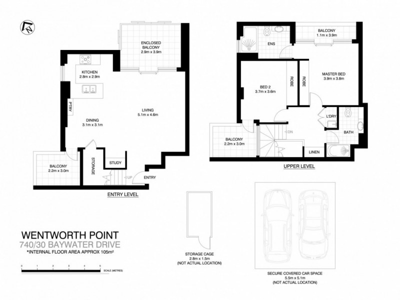740/30 Baywater Drive, Wentworth Point NSW 2127 Floorplan