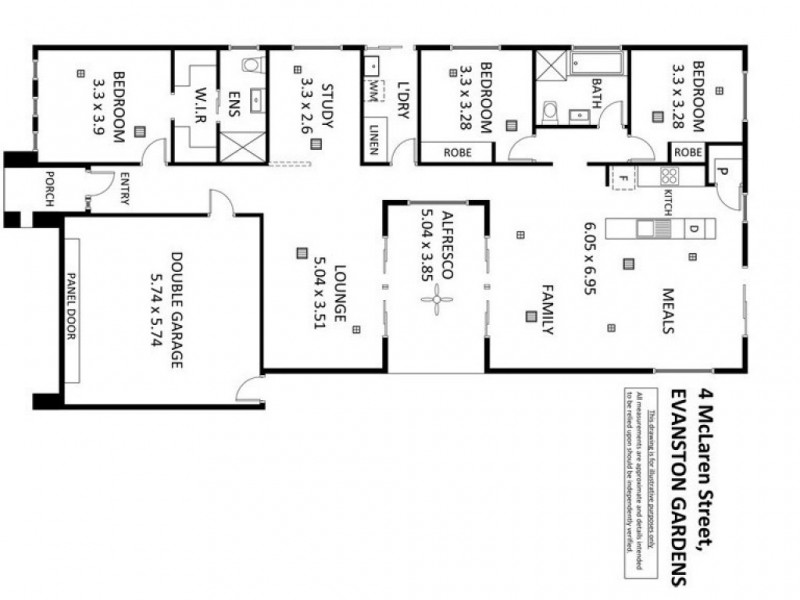 4 McLaren Street, Evanston Gardens SA 5116 Floorplan
