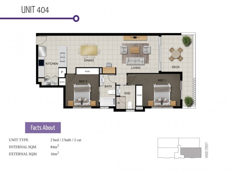 404/47 Hood Street, Sherwood QLD 4075 Floorplan