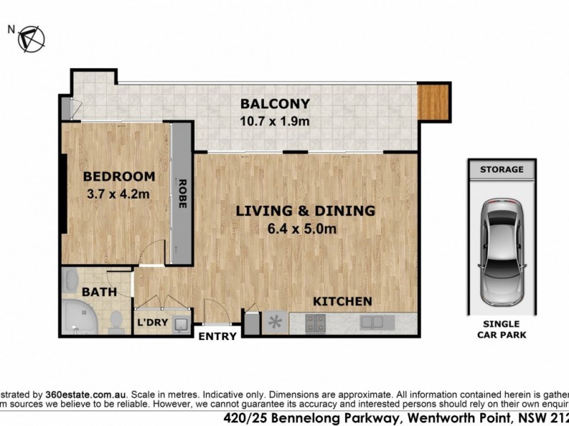420/25 Bennelong Parkway, Wentworth Point NSW 2127 Floorplan