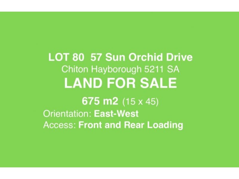 Lot Lot 80, 57 Sun Orchid Drive, Hayborough SA 5211