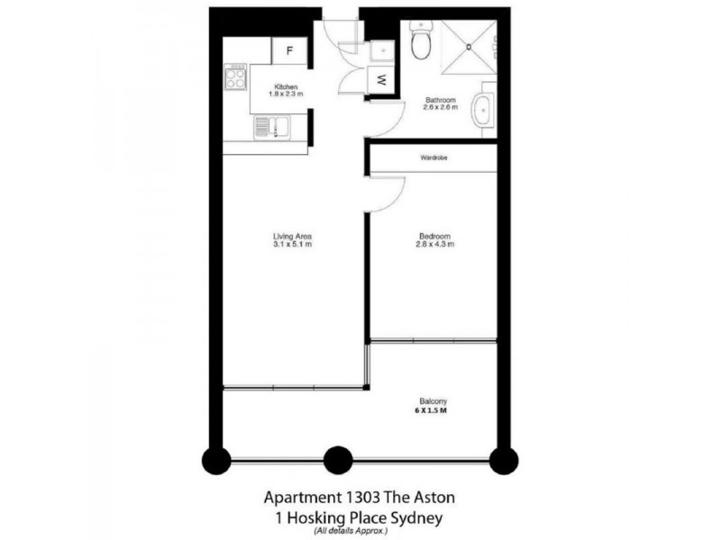 1303/1 Hosking Place, Sydney NSW 2000