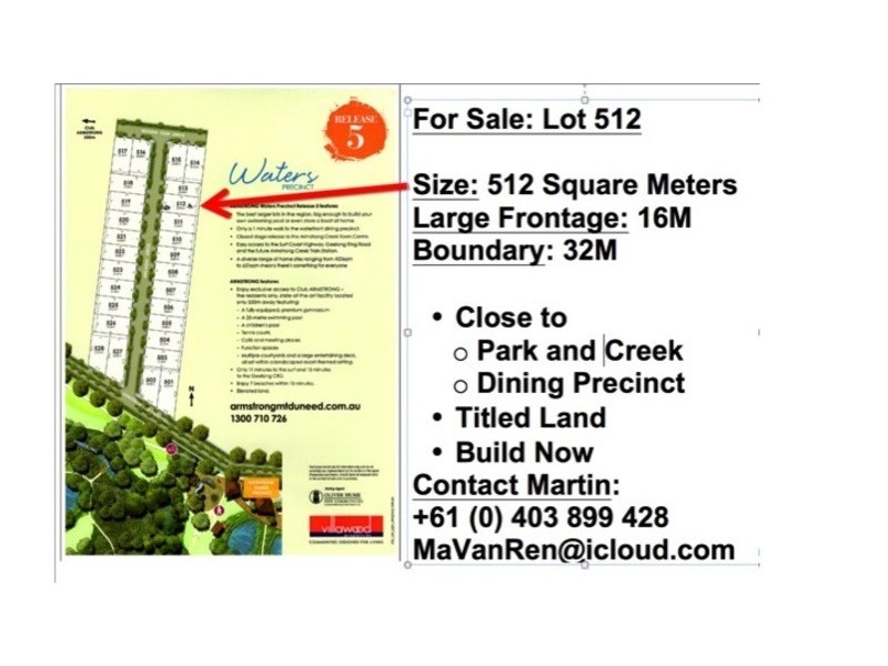 LOT 512 Arcadia Drive, Mount Duneed VIC 3216