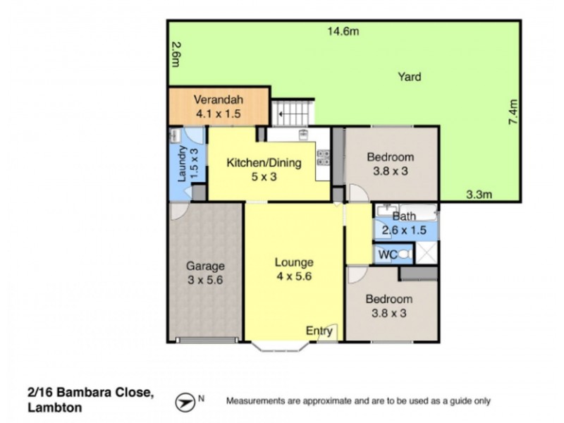 2/16 Bambara Cl, Lambton NSW 2299