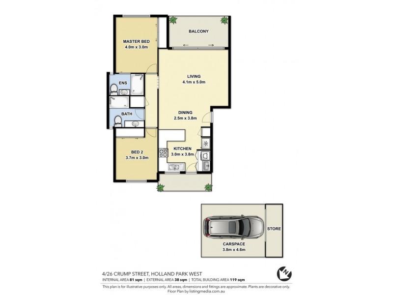 4/26 Crump Street, Holland Park West QLD 4121