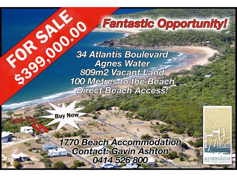 34 (Lot 74) Atlantis Boulevard, Agnes Water QLD 4677