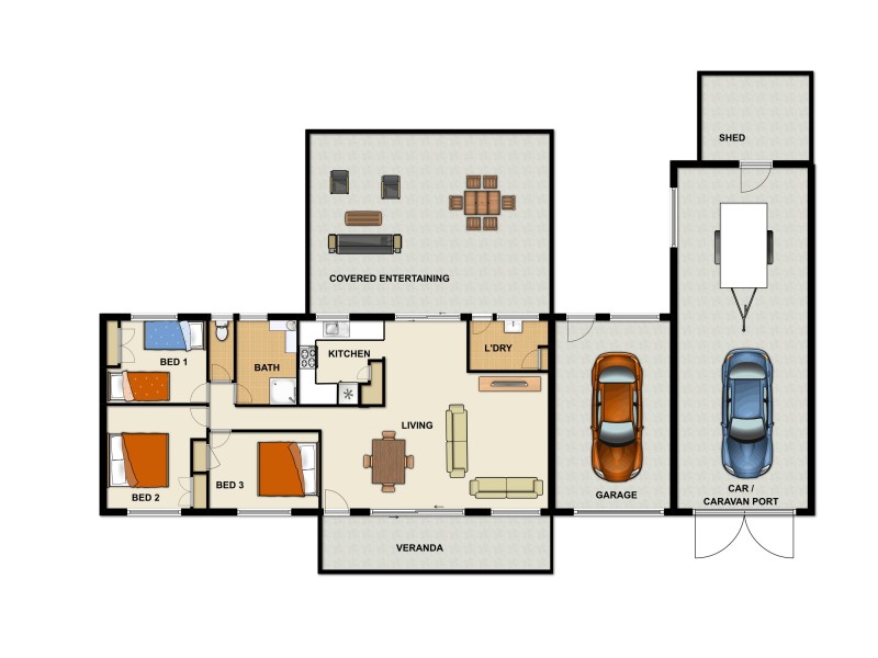 19 Jarrah Cres, Logan Central QLD 4114 Floorplan