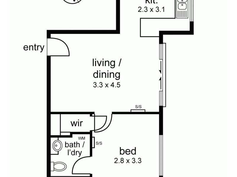 10/361 Church Street, Richmond VIC 3121 Floorplan