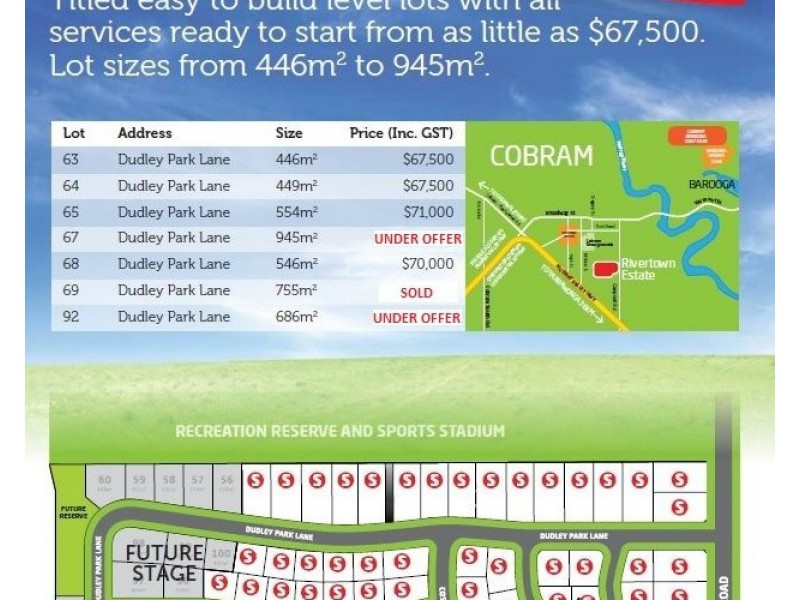 Lot 64 Dudley Park Lane, Cobram VIC 3644