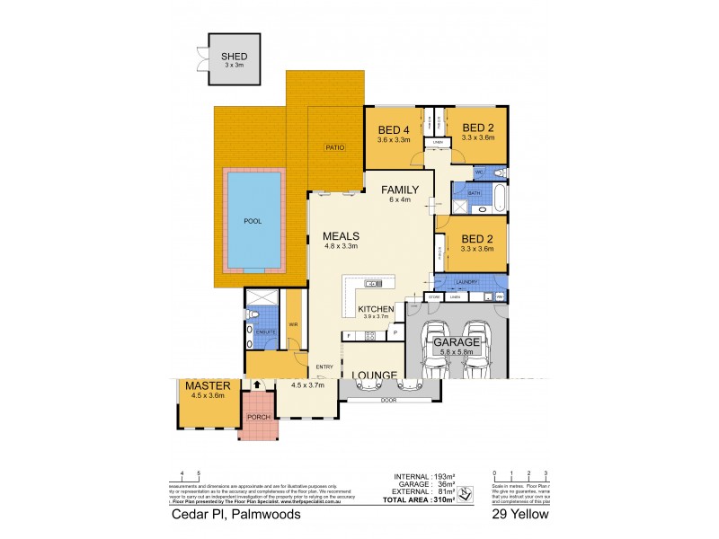 29 Yellow Cedar Place, Palmwoods QLD 4555 Floorplan
