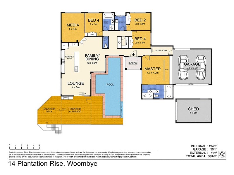 14 Plantation Rise Dr, Woombye QLD 4559 Floorplan
