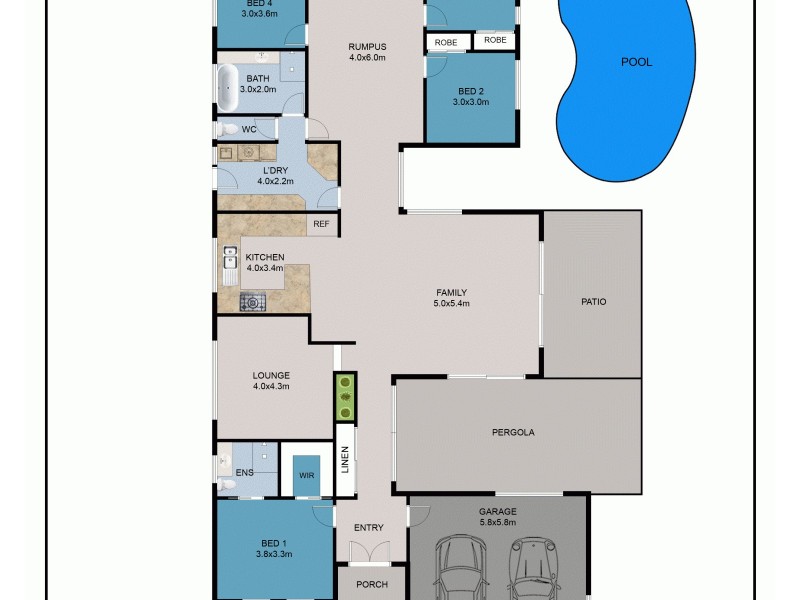 2 Terrace Lea Ct, Palmwoods QLD 4555 Floorplan