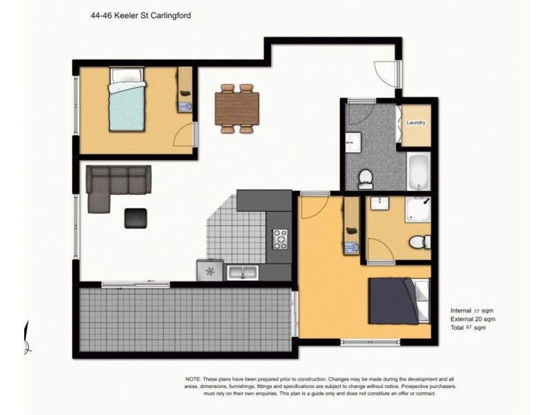 23/44-46 Keeler Street, Carlingford NSW 2118 Floorplan