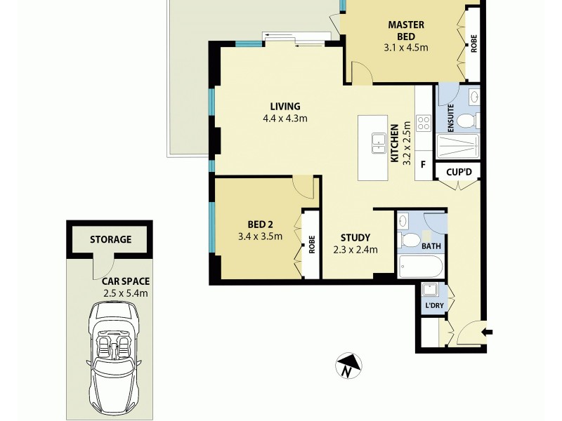 B110/11-27 Cliff Rd, Epping NSW 2121 Floorplan