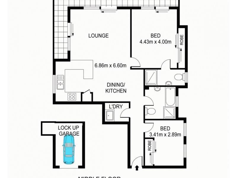 6/27 William St, North Parramatta NSW 2151 Floorplan