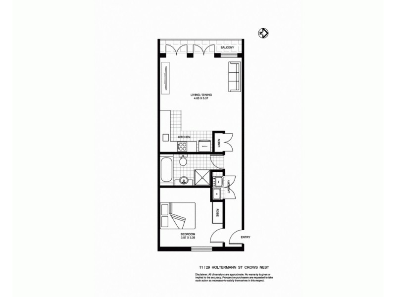 11/29 Holtermann St, Crows Nest NSW 2065 Floorplan