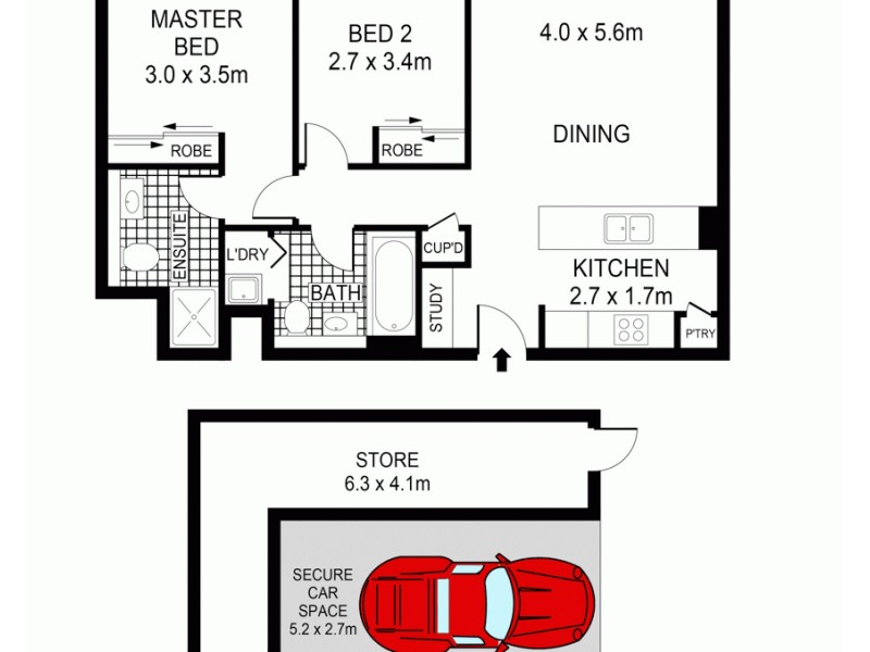 D502/2 Mackinder Street, Campsie NSW 2194 Floorplan