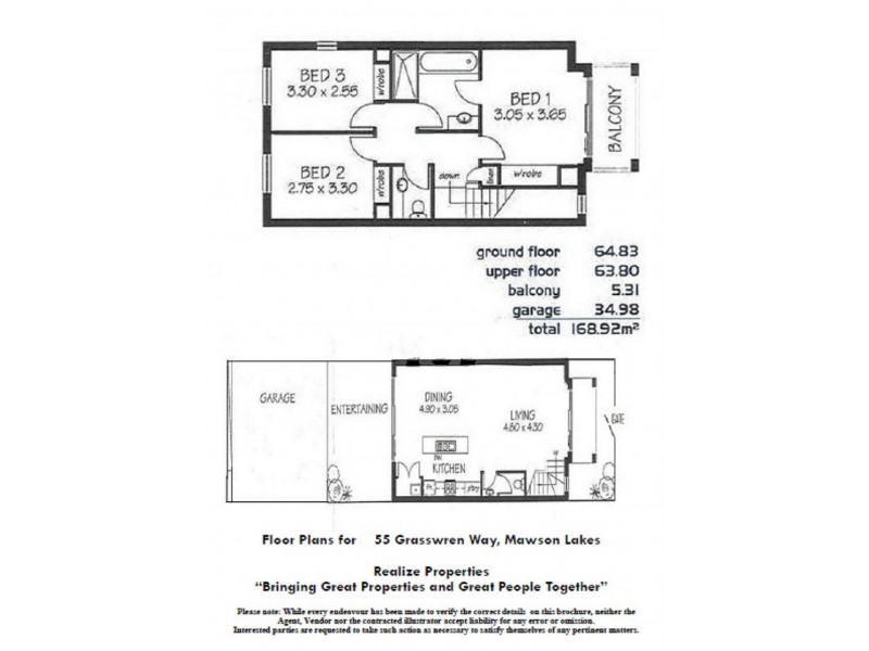 5/55 Grasswren Way, Mawson Lakes SA 5095 Floorplan