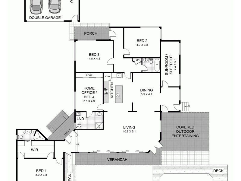 54 Carney Pl, Knockrow NSW 2479 Floorplan