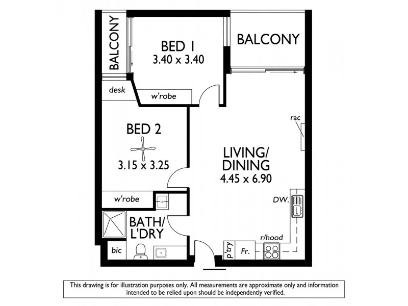 1502/102 Waymouth Street, Adelaide SA 5000 Floorplan