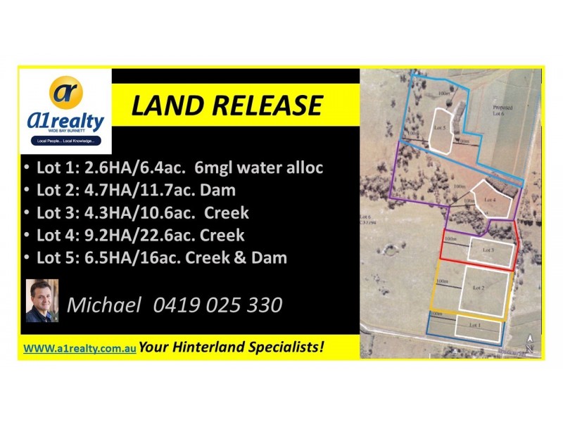Lots 1 – 5 South Isis Road, South Isis QLD 4660