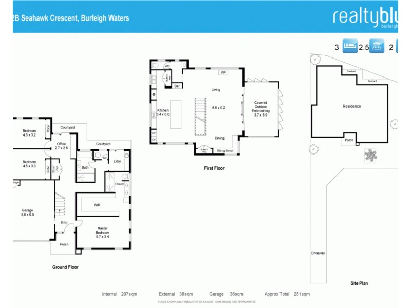 22B Seahawk Crescent, Burleigh Waters QLD 4220 Floorplan