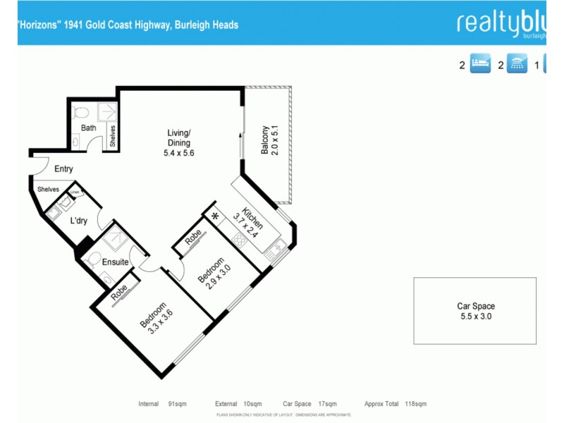 5/1941 Gold Coast Highway, Burleigh Heads QLD 4220 Floorplan