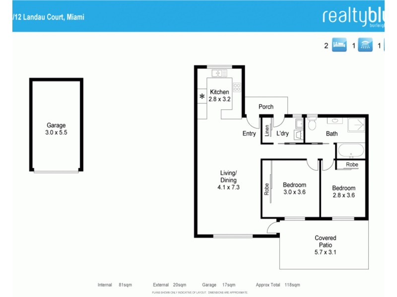 12/12 Landau Court, Miami QLD 4220 Floorplan