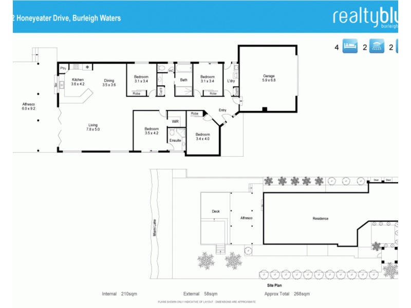 52 Honeyeater Dr, Burleigh Waters QLD 4220 Floorplan