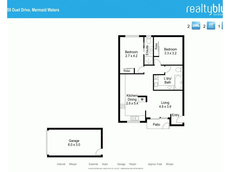 9/55 Duet Drive, Mermaid Waters QLD 4218 Floorplan