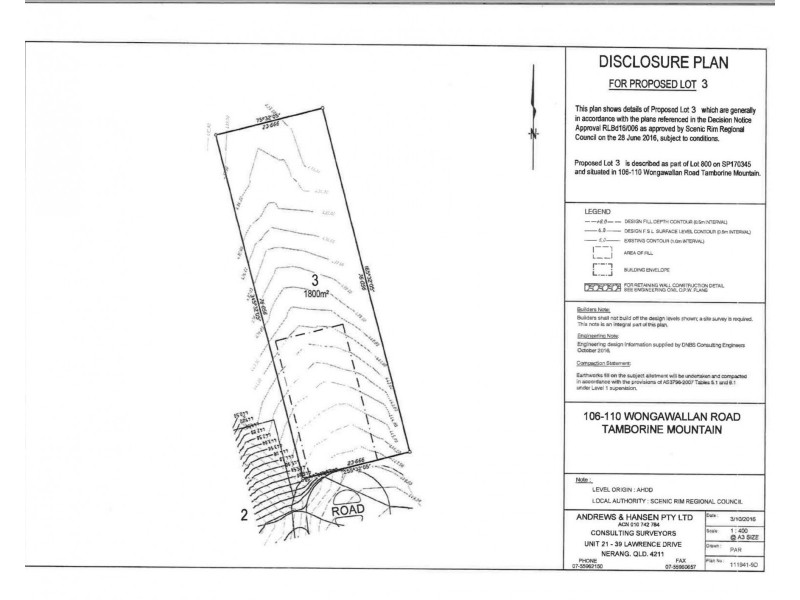 Lot 3, 106 Wongawallen Road, Tamborine Mountain QLD 4272
